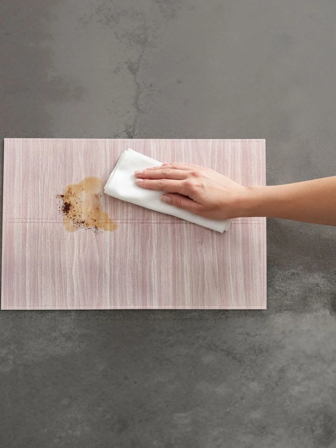 Blush Pink Woven placemats 46 x 30 cm, full set view