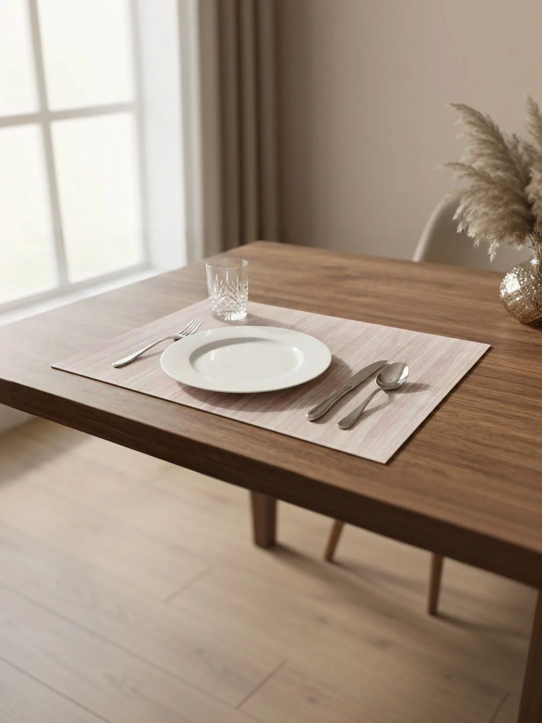 Blush Pink Woven placemats 46 x 30 cm, detail view