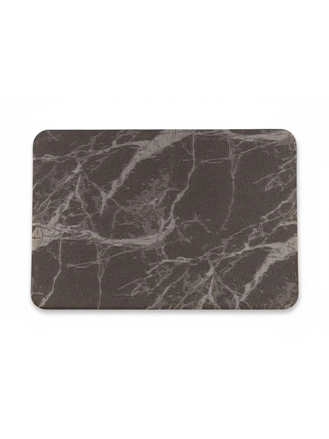 Charcoal Marble Print Anti-Skid Doormat 60 x 40 cm in charcoal, alternate view