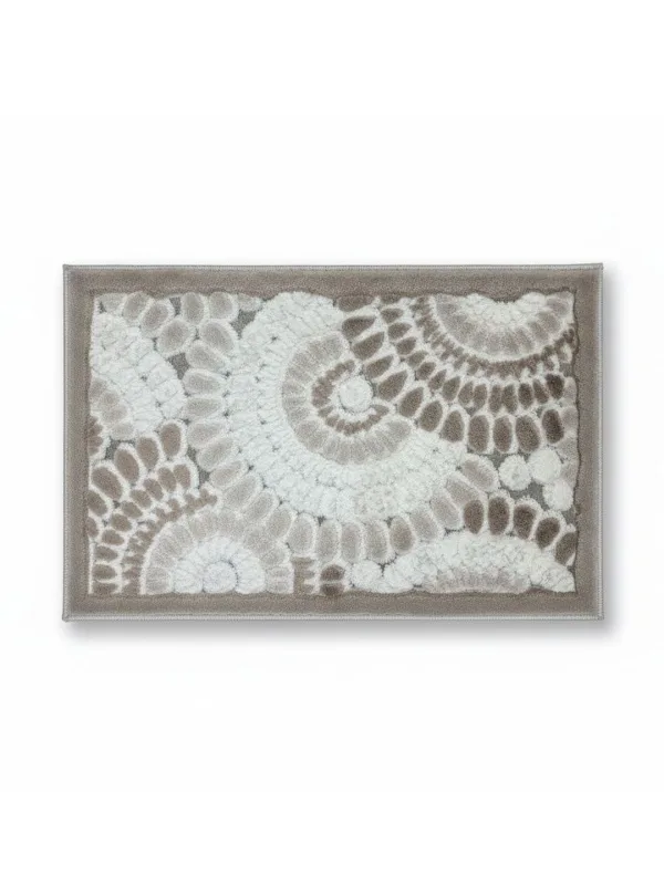 Grey Boho Medallion Anti-Skid Doormat 60 x 40 cm in grey & ivory, styled at the entrance