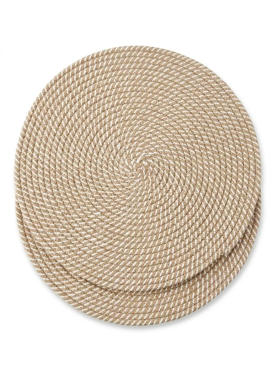 Natural Jute Braided Round placemats 36 cm diameter, full set view