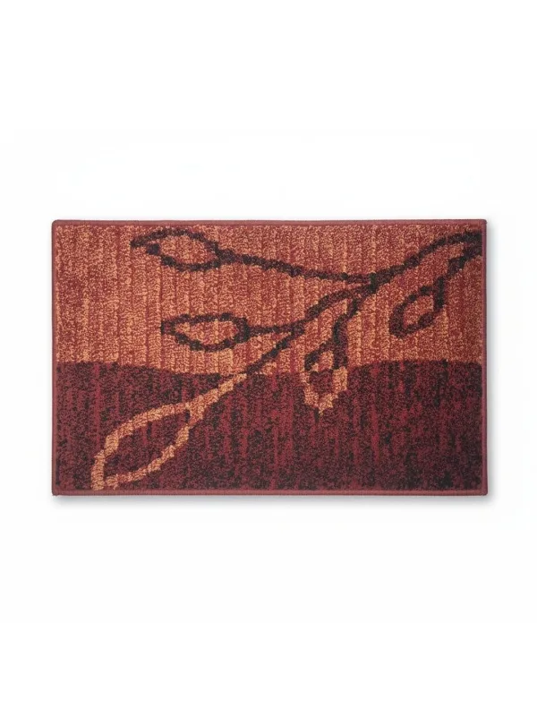 Rust Botanical Branch Doormat 60 x 40 cm in rust & maroon, styled at the entrance