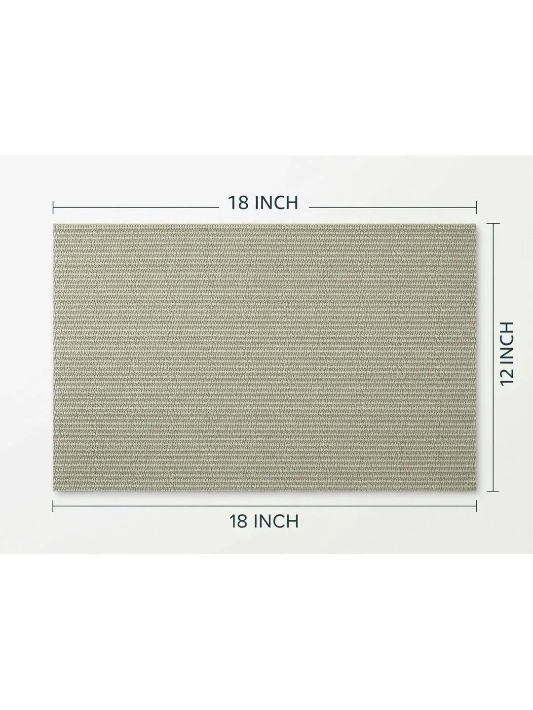 Sage Green Woven placemats 46 x 30 cm, full set view
