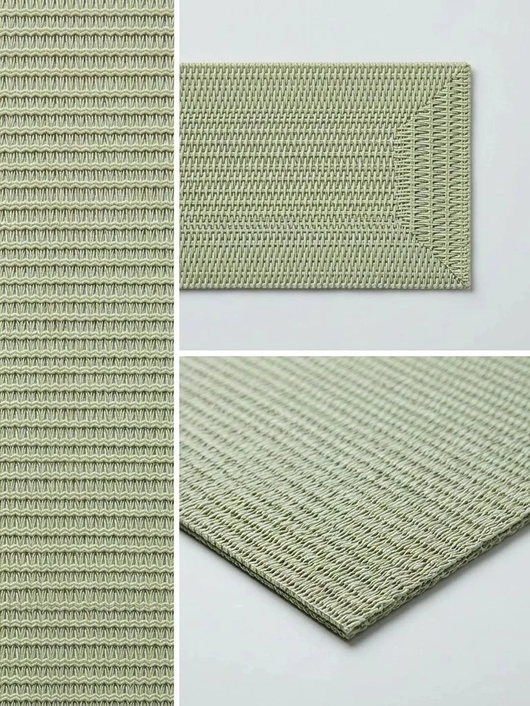 Sage Green Woven placemats 46 x 30 cm, table setting